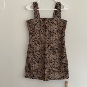 NWT Reformation Lizzie Snake Denim Dress Size 2